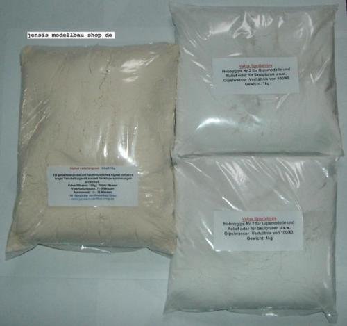 1000g Alginat Abformmasse + 2000g Gips(Dentalgips)Grundpreis für 1Kg Gips 3.- €