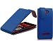 Produktbild HTC 8X Flip Hülle in BLAU von Cadorabo - Handyhülle in Kunstleder für HTC 8X Case Cover Schutzhülle Etui Tasche in BRILLIANT-BLAU