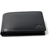 Praktische schwarze Ledergeldbörse aus besonders hochwertigem Leder Querformat Brieftasche Geldbeutel #SQ15111