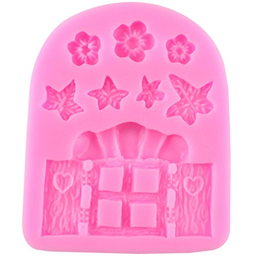 anyana Enchanted Vintage Fairy Garden Fairy Gnome Home Tür Schnecke, Silikon Schokolade Fondant Formen für, Polymer Clay Cake Dekorieren, Set von 3 - 6