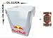 Produktbild Red Bull Eisbox aus Kunststoff mit herausnehmbarem Tropfeinsatz und Deckel - 23,5x24,5cm Bar Eiskübel Flaschenkühler EIS Box Kühlbox + Goldberg Intense Ginger 0,15l EINWEG