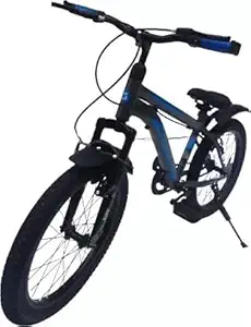 Easy Grow Organics Single Speed MTB Cycle with Dual Disc Brake and Front Suspension Ideal for 12+ Years Blue Color