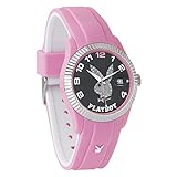 Playboy – even38bp – Evening – Armbanduhr – Quarz Analog – Zifferblatt schwarz Armband Silikon Rosa
