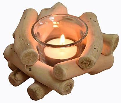 Nordic creative gifts handmade wooden candle holders, handicrafts home furnishings wooden