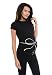 Bow print - Adorable Slogan Cotton Printed Maternity Pregnancy Top T-shirt 2007 Variety of Colours (18, Black)