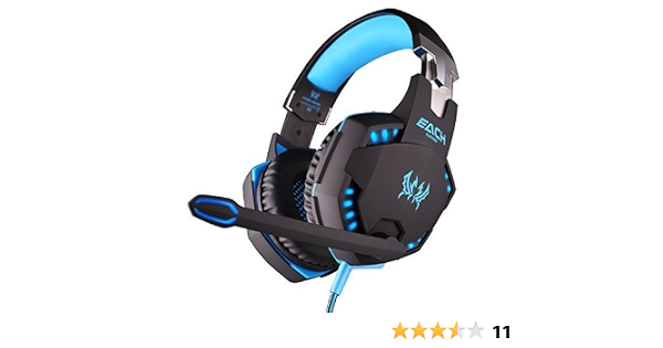 Casque Gaming】VersionTech EACH G2100 Headset Gaming Headphone Gaming  Confortable 3.5mm USB LED Stéréo Oreillettes écouteur Micro-Casque Gaming  pour Ordinateur - Bleu et Noir : Amazon.fr: Instruments de musique et Sono