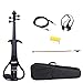 Produktbild WENZBAWX Violine Rechtshänder Größe 4/4 Größe Elektro Silent Violine Ebenholz Zubehör + Bogen + Kolophonium + Brücke