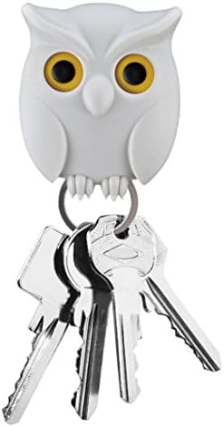 KEERADS Cute Owl Pendant Key Chain Keyring Handbag Car Decoration Gift (White)