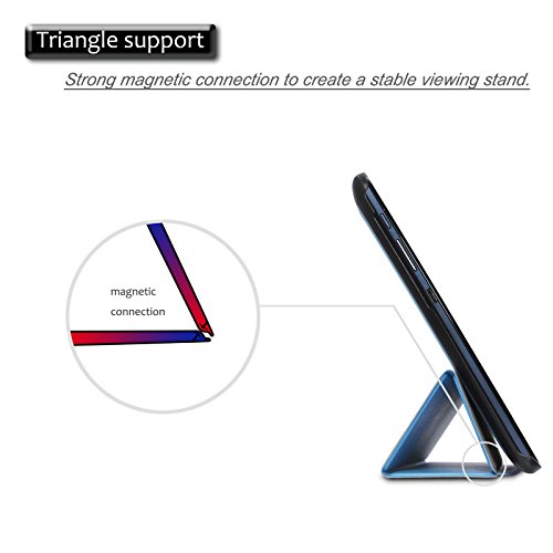 Infiland Lenovo Tab 2 A10-70 / Tab 2 A10-70L / Tab 2 A10-70F / Tab 2 A10-30F / Tab 2 A10-30L / Tab 3 10 Business/ Tab3 10 Plus Hülle Case, Ultra Dünn Tri-Fold Smart-Muschel PU Leder Schutzhülle für Lenovo Tab 2 A10-70 / Tab 2 A10-30 / Tab 3 10 Business/ Tab3 10 Plus 10,1 Zoll Tablet (mit Auto Schlaf / Wach Funktion)(Hellblau) - 6