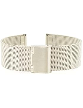16mm Edelstahl Uhrenarmband M19 Milanaise mit Klappschließe