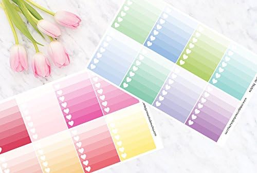 Ombre Checklist Full Box Planner Stickers in Cool &amp; Warm Color Palette for Erin Condren LifePlanner, Filofax, Kikki K, Travelers NotebookPay Day Functional Planner Stickers in Cool &amp; Warm Color Palette for Erin Condren LifePlanner, Filofax, Kikki K, Travelers Notebook