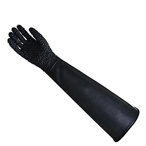Sandstrahlkabine Gummihandschuhe 68cm längere Arbeitsarbeitsschutzausrüstung gegen wärmedämmHilfsRutsch - 5