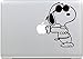 Produktbild Vati Blätter Removable Schöne Snoopy mit Sonnenbrille Aufkleber Aufkleber Skin Art Schwarz für Apple Macbook Pro Air Mac 13 "15" Zoll / Unibody 13 "15" Zoll-Laptop