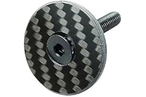 CARBONENMY Bouchon de direction A-Head - En carbone - Avec vis en titane - 1 1 / 8" - Verni