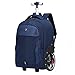 Produktbild JYTBB Outdoor-Produkt/Modetasche Hochleistungs Nylon wasserdichter Business Travel Trolley Rucksack Diebstahlsicherer 17 Zoll Laptop Rollrucksack mit großen Rädern Handgepäck, Blau, 20 Zoll