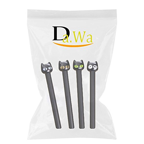 4 X Da.Wa Gel-Pen Kreatives Briefpapier Cartoon-Katze Form Stift Kugelschreiber,Schwarz,( 0.21 EUR / Stück) - 7