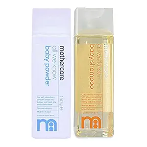 Mothercare All We Know Baby Powder, 150g+Mothercare All We Know Baby Shampoo 300ml