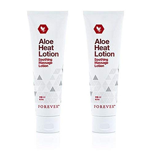Forver Living - Lozione riscaldante all'Aloe per massaggi, 118 ml, 2 pezzi