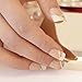 Bling Art False Nails French Manicure White Glitter 24 Full Cover Medium Tips UK