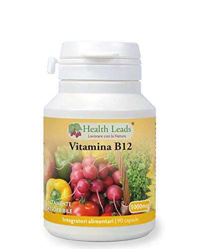 Vitamina B12 metilcobalamina 1000?g 90 capsule, Senza magnesio estearato e additivi dannosi, Aiuta la riduzione di stanchezza e al normale funzionamento del sistema immunitario, Prodotto in Galles