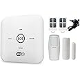 QIWA Wireless Smart Security Alarm System with Remote Tag, Motion Sensor & Door Sensor, SMS/Phone Alerts, WiFi & GSM Sim Connection and Tuya App Control