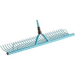Gardena - G3381-20 - Râteau à gazon Combisystem - largeur de travail de 60 cm, pour ramasser le gazon coupé, adapté à tous les manches - Bleu