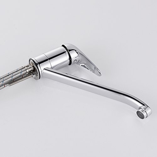 Homelody Chrom Wasserhahn Küche Niederdruck Armatur Küchearmatur Spüle Mischbatterie Einhebelmischer Spültischarmatur Waschtischarmatur - 8