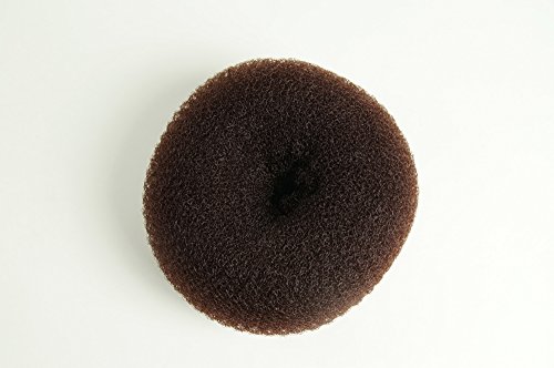 WIG ME UP – RH-046-15×7-brown XL Duttkissen für Haardutt Dutt Kissen Ring Haarrose Volumen Haarstyling braun sehr groß breit 15 x 7 cm - 2