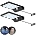 Produktbild LED Solar Power Sensor Wandleuchte mit Montagestange - Wireless Waterproof Solar Slim Light Geländer Wandleuchte Wasserdichter Garten Garten Licht Garage Lane 2 Pack