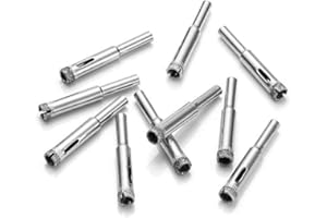 JTENG 10 pezzi punta per vetro sega a tazza diamantata trapano diamantato Remover strumenti, punta a corona cava per piastrelle per vetro porcellana granito pietra trapano 8–50 mm punta per piastrelle 8 mm