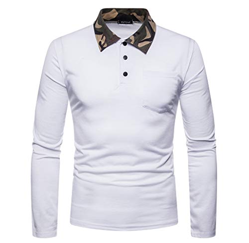 Preisvergleich Produktbild Luckycat Männer Herbst Winter Solide Tasche Camouflage Hals Männlichen Casual Langarm Top Mode 2018