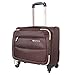 AmazingHind 17-inch imported Laptop Trolley Bag, Premium Quality Rolling Laptop Case, Trolley Luggage Bag, Rolling Briefcase, Lightweight wheeled laptop bag ( Color: Brown, 4 wheel ) RS.3999.00