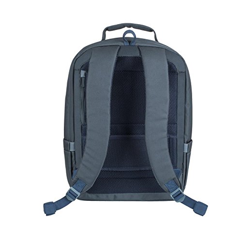 RIVACASE Notebook Rucksack bis 17.3“ – Elegante Tasche mit gepolsterten Schultergurten und Belüftungsystem – Aquamarine - 2