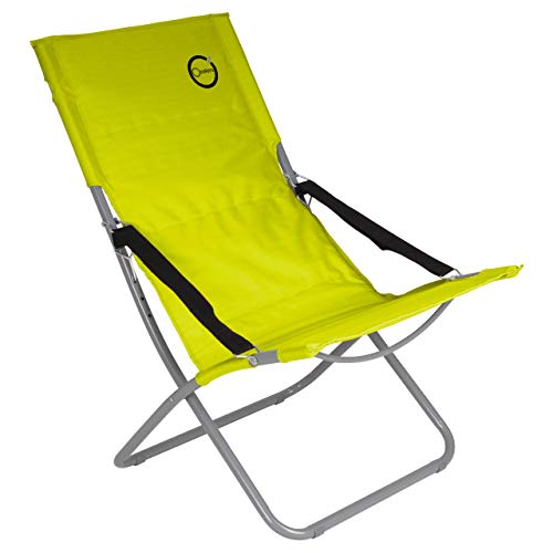 Nexos Campingstuhl klappbar Stahlrohr Gartenstuhl bis 110 kg abwaschbar pflegeleicht 80x60x92 cm 600D Farbe wählbar (Grün)