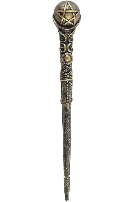 Bacchetta Magica In Ametista Naturale - Lavorata A Mano Per Giochi Di Ruolo E Decorazione | 30 Cm - Foto 9