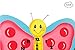 Fantasy Fields by Teamson  Magic Garden Childrens Wooden Butterfly Wall Clock Decoration Gift TD-0082A