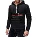 Produktbild Herren Reißverschluss Pullover Herbst Winter Kapuzenpullover Farbe Patchwork Kapuze Tasche Sweatshirt Jacke Mantel Outwear Zip Hoodie für Sport Fitness Gym Training & Freizeit Felicove