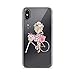 Produktbild blitzversand Handyhülle Blue Summer kompatibel für LG K8 2017 Flower Girl Bike Schutz Hülle Case Bumper transparent rund um Schutz M4
