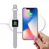 qi ladegerät iphone x ✅2 in1 Doppelladezone: Dieses kabellose Ladepad unterstützt die gleichzeitige Ladung eines i'Watch Series 4 /Series 3 / Series 2 / Series 1 und eines Qi-kompatible Gerät. Hinweis: es könnte nicht durch metall laden oder Handyhülle dicker als 4mm.