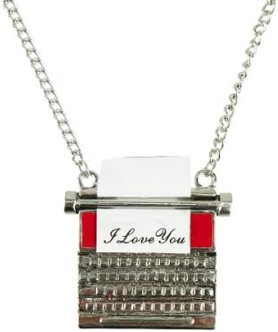 Zacs Necklace with Pendant OF Love Type Writer