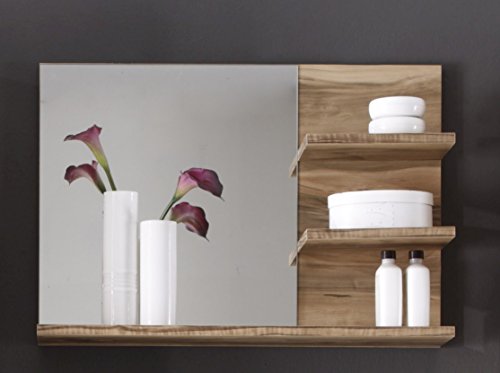 Trendteam CC40160 Bad-Wandboard mit Spiegel Nussbaum Satin,BxHxT 72x57x20 cm - 2