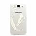 Price comparison product image MUTOUREN Samsung Galaxy J5(2015) case cover Ultra Slim Fitted TPU Rubber Gel Case flexible soft crystal clear, anti-shock anti-scratch durable-white feather