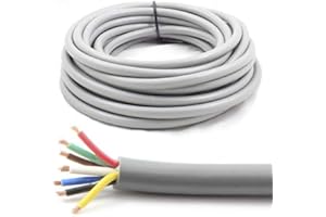 AUTOMARINE CABLES 7 Core 12S Cable 12v 24v Thin Wall Wire *21 AMP Rated with 29 AMP Earth* Trailer/Caravan LED Lights (10M)