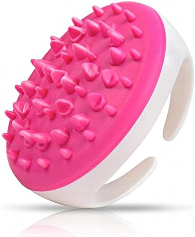 Gminerla Soft Handheld Bath Shower free shipping Cellulite Massager and Remover Brush Mitt (Pink)