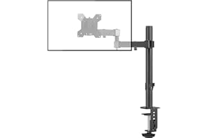 ‎BRACWISER Bracwiser Monitor Halterung, Arm für 13-32 Zoll LCD LED Bildschirme bis 10kg, Höhenverstellbar Bildschirmhalterung, 2 Montageoptionen, VESA 75x75/100x100, 1 Monitor (MD7421)