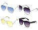 MagJons Standard Aviator and Wayfarer Unisex Sunglasses Combo Set Of 4 (with Box) (MJ2204|50|Multicolour) RS.440.00
