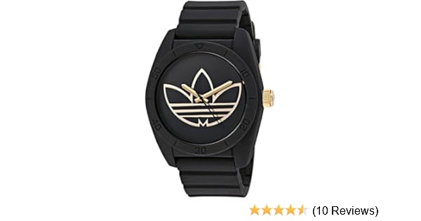 adidas santiago watch black and gold