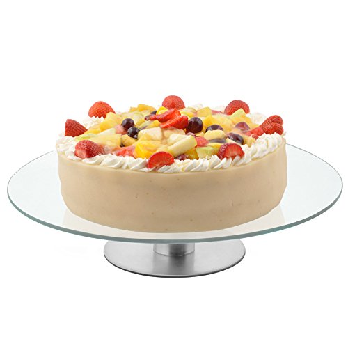 Kuchenplatte Glas drehbar Tortenplatte Kuchen-Platte Tortenständer Buffet 30cm - 2