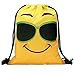 Produktbild Emoji Turnbeutel, YEBIRAL Drucken Rucksack Party für Kindergeburtstag Geschenktüte Mitbringsel Geschenktaschen Smiley Geburtstagsfeier Partytüten