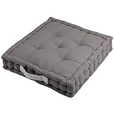 Alphadeco Sitzkissen Uni aus 100% Baumwolle (170g/m2) - 45x45x10cm - Bodenkissen, Stuhlkissen, Sitzerhöhung (Grau) Alphadeco Sitzkissen Uni aus 100% Baumwolle (170g/m2) - 45x45x10cm - Bodenkissen, Stuhlkissen, Sitzerhöhung (Grau)
